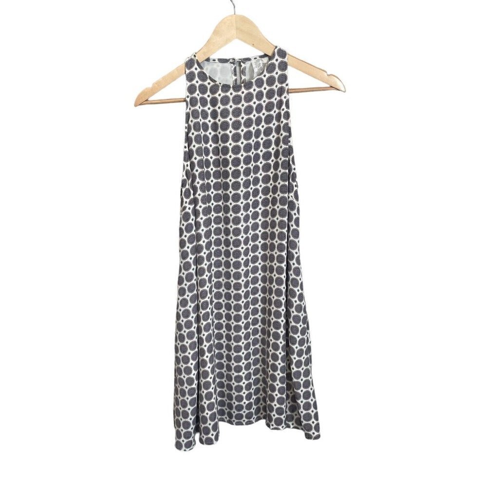 Sadie & Sage Size S White Sleeveless Mini Sun Dress swing shift trapeze sun